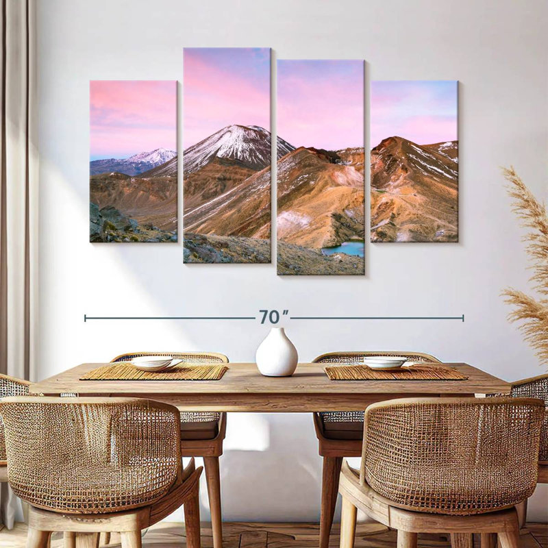 Paysage de montagne Harpa Tongariro, H 42 po x l 68 po