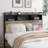Bed Frame Single Bed Type, With Storage Space At The Head Of The Bed And A Charging Station In The Middle