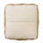 Chatav Hand-woven Jute Geometric Tan Upholstered Ottoman Pouf