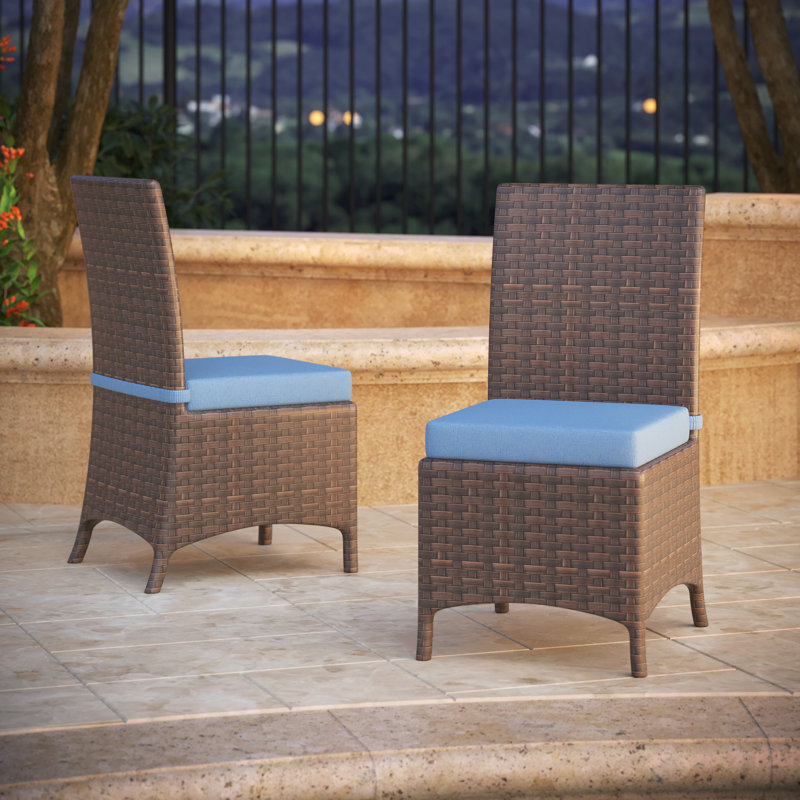 Sunbrella® Indoor/Outdoor Dining Chair Cushion, Sunbrella® Air Blue