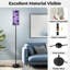  Lampe sur pied 68,5 po lavande abstraite mauve lilas abat-jour à gradation douce en métal avec ampoule DEL incluse