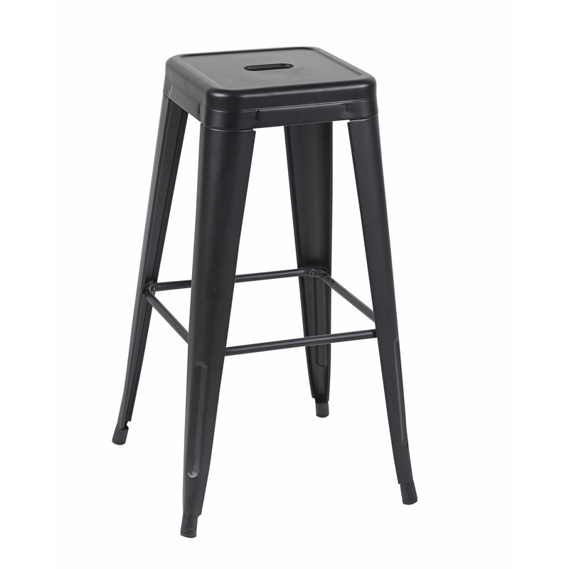 Tabouret à hauteur de comptoir 30 pouces, Tabouret de bar (siège d'une hauteur de 30 po), Noir
