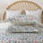 HoneiLife King Size Blended Fabric Reversible Small Purple Floral Print Quilt Bedding Set with Pillow Shams-125877150
