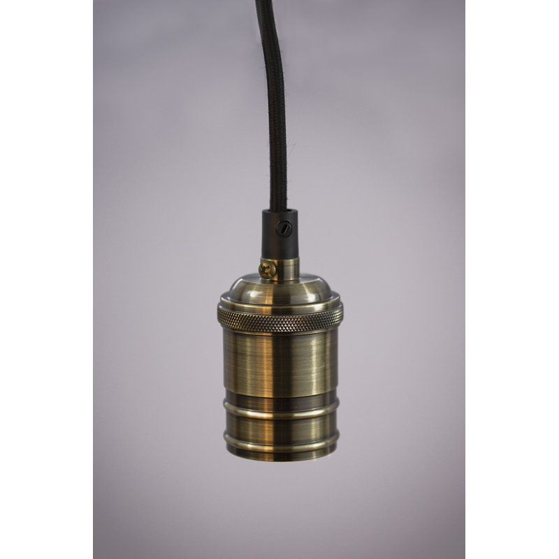 1 - Light Satin Bronze Affect Bulb Pendant