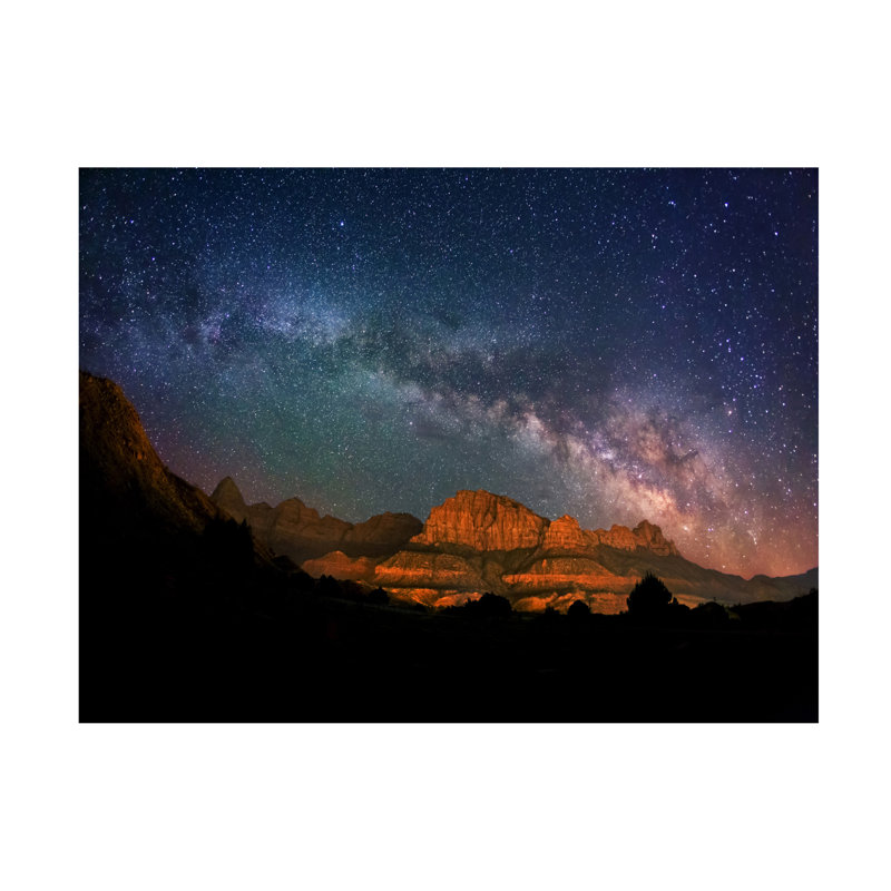 Art mural sur toile tendue - "Wallman Stars" par Royce Bair pour le salon, la chambre à coucher ou le bureau - 14 x 19