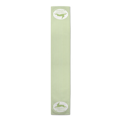 Cleao Rectangle Striped Easter Polyester Table Runner