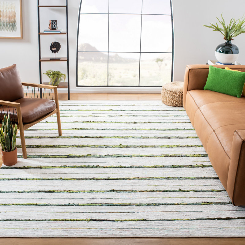 Montauk Hand Woven Performance Striped Rug, Rectangle 4' x 6'