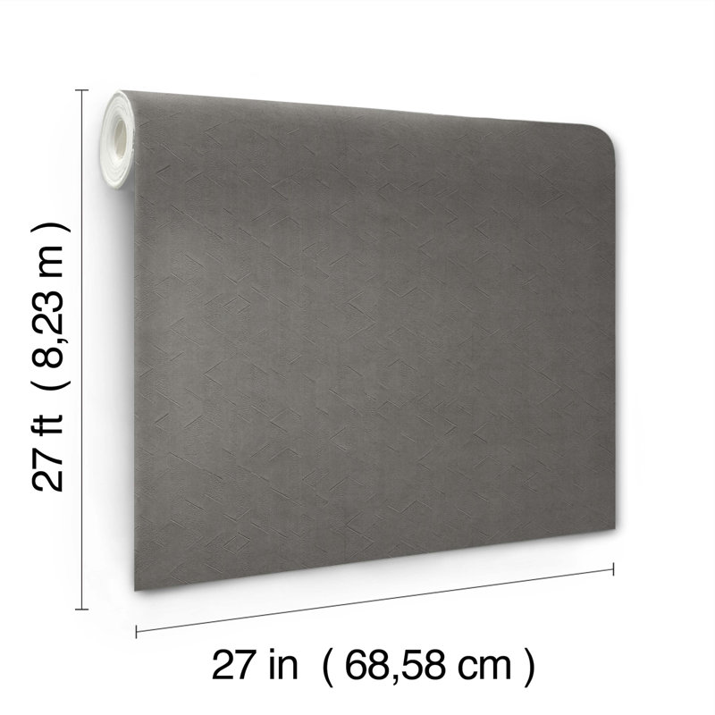 Geometric Wallpaper Roll, Graphite