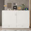 Lit escamotable Queen avec tiroir, prises et ports USB, système de poulies, blanc