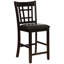 Tabourets à hauteur de comptoir à dossier (2 pièces) - Siège noir pour bureau 2 en arrière et salle à manger confortable