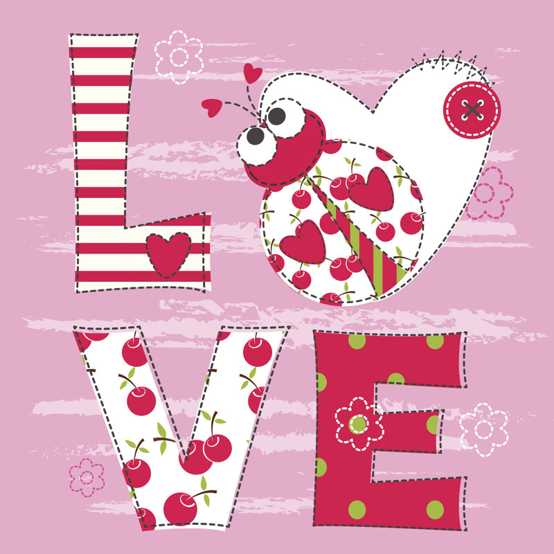 Utrecht Ladybug Background - Wrapped Canvas Print, 76cm H x 76cm W x 3.8cm D