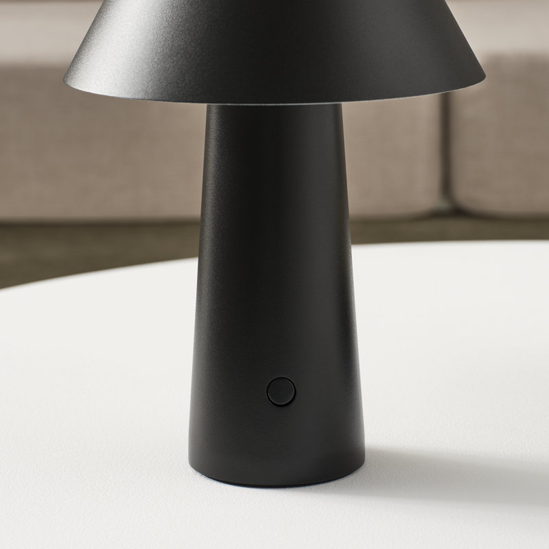 Sesa Short Accent Rechargeable Table Lamp, Black