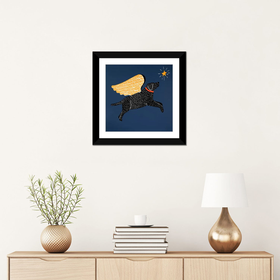 Dreaming Black by Stephen Huneck Graphic Art on Wrapped Canvas Winston Porter Mat