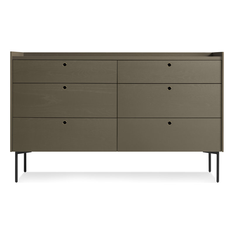 Peek 60'' W 6 - Drawer Dresser, Dark Olive