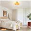 Plafonnier semi-encastré, luminaire moderne de style Mid-Century de 11 po, luminaire de couloir avec abat-jour en verre orange brûlé, plafonnier rétro pour cuisine, porche, entrée, placard, chambre à coucher