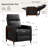 Mid-Century Modern Push-Back Wood-Framed Leather Recliner-827639081