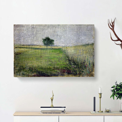Trees In The Fields by Kuroda Seiki - Wrapped Canvas