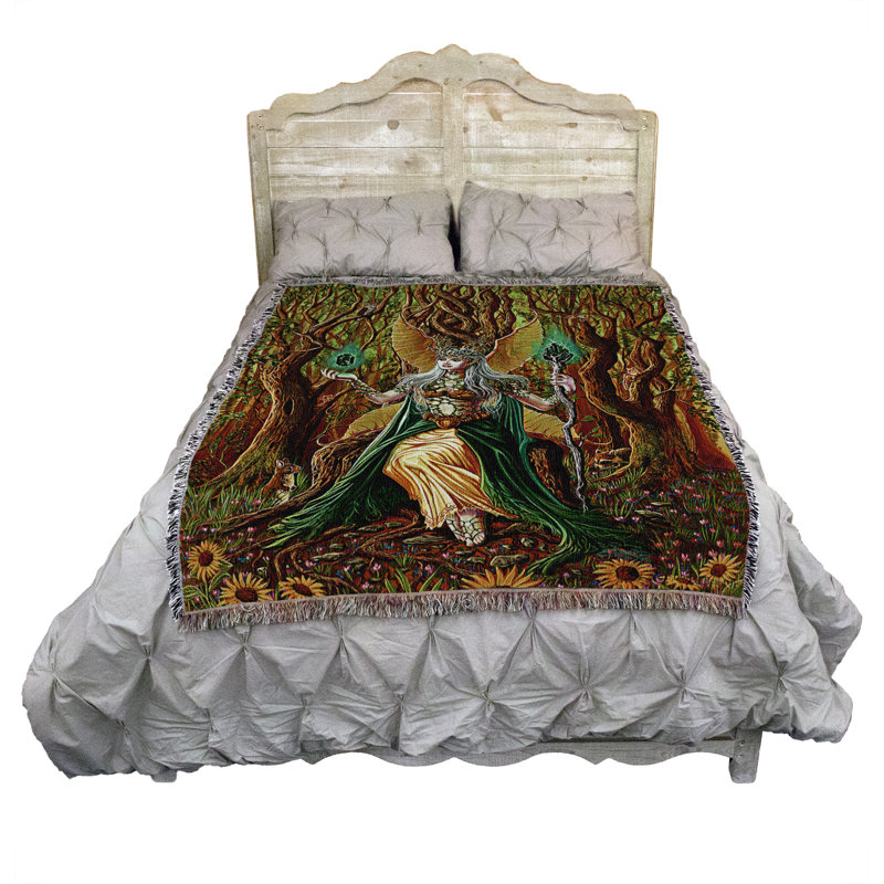 Pure Country Weavers Earth Fairy Elemental Blanket by Ed Beard Jr - Gift Fantasy Tapestry Throw Woven from Cotton - Made in The USA (72x54)