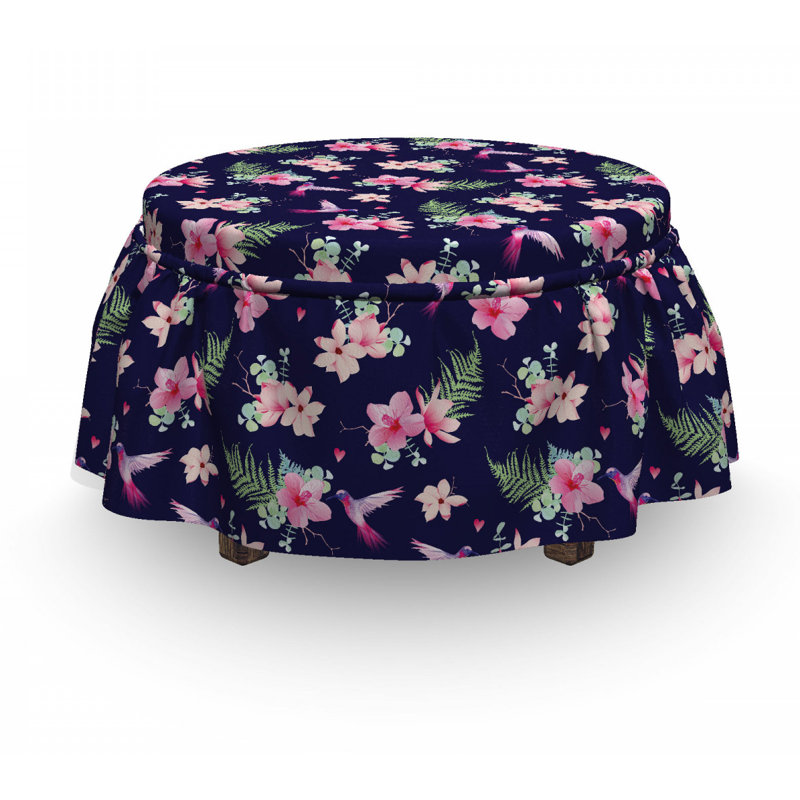 Ensemble de housse pour repose-pieds coussin de boîte 2 pièces tiny little hearts