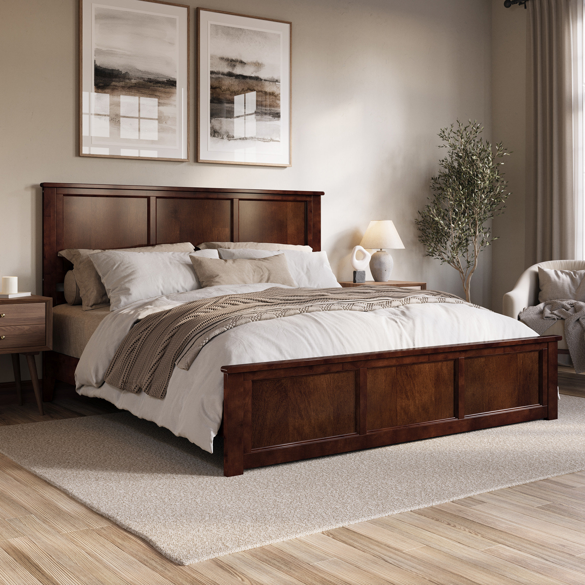 Lark Manor™ Patillo Solid Wood Low Profile Bed with Matching Footboard & Reviews | Wayfair