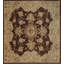 Tapis de style mandala moderne traditionnel traditionnel en laine noué à la main brun 6 x 9