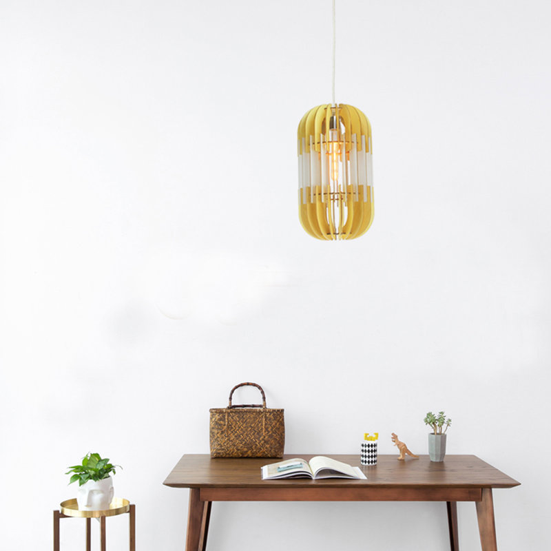 Luminaire suspendu en bois 1 lumière