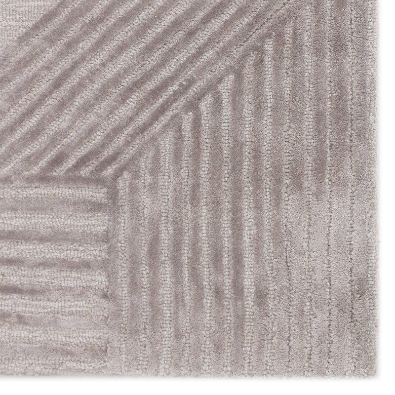Mauve-lous Geometric Area Rug in Taupe, Rectangle 9' x 12'