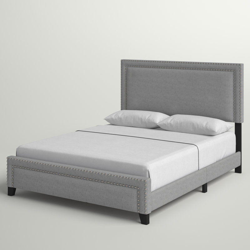 Three Posts™ Barham Queen Upholstered Low Profile Standard Bed ...