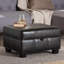 Repose-pieds en cuir Baxton Studio Agustus