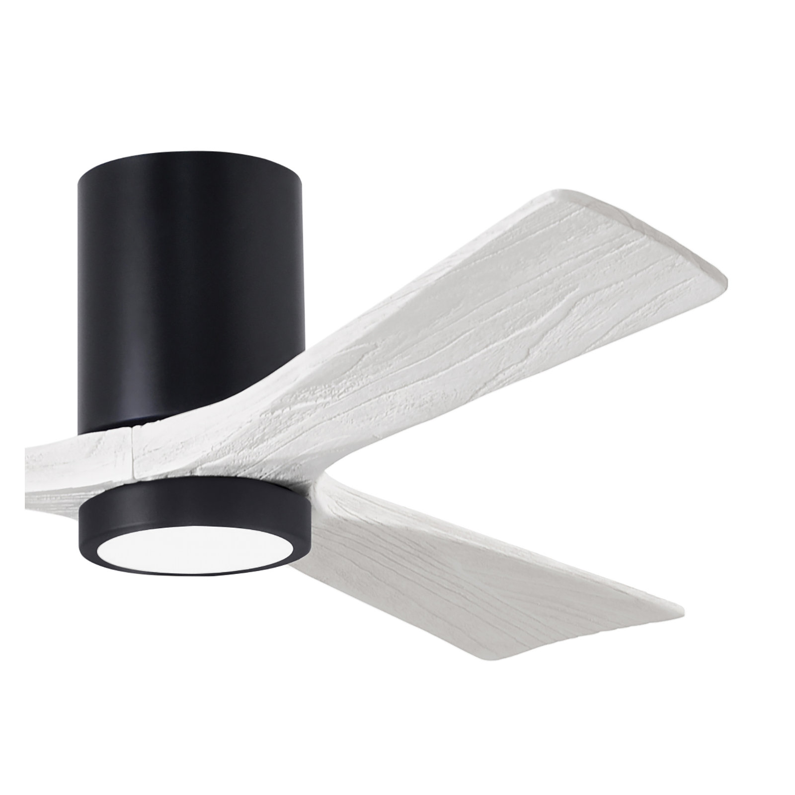Olivier 3 Blade Ceiling Fan with LED Light Kit, Matte Black, Matte White, 52"