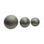 Ensemble de 3 boules décoratives, texture hachurée, céramique argent antique