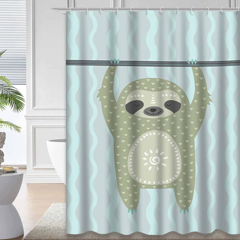 Rideau de douche avec 12 crochets, L 72 po x l 78 po
