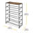 Modern Industrial 5-Tier Adjustable Shoe Rack