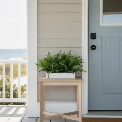 Kenley Outdoor UV Rated Fern in Rectangular Planter
