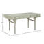 Bureau en chêne Rahab, large de 57 po, blanc cassé