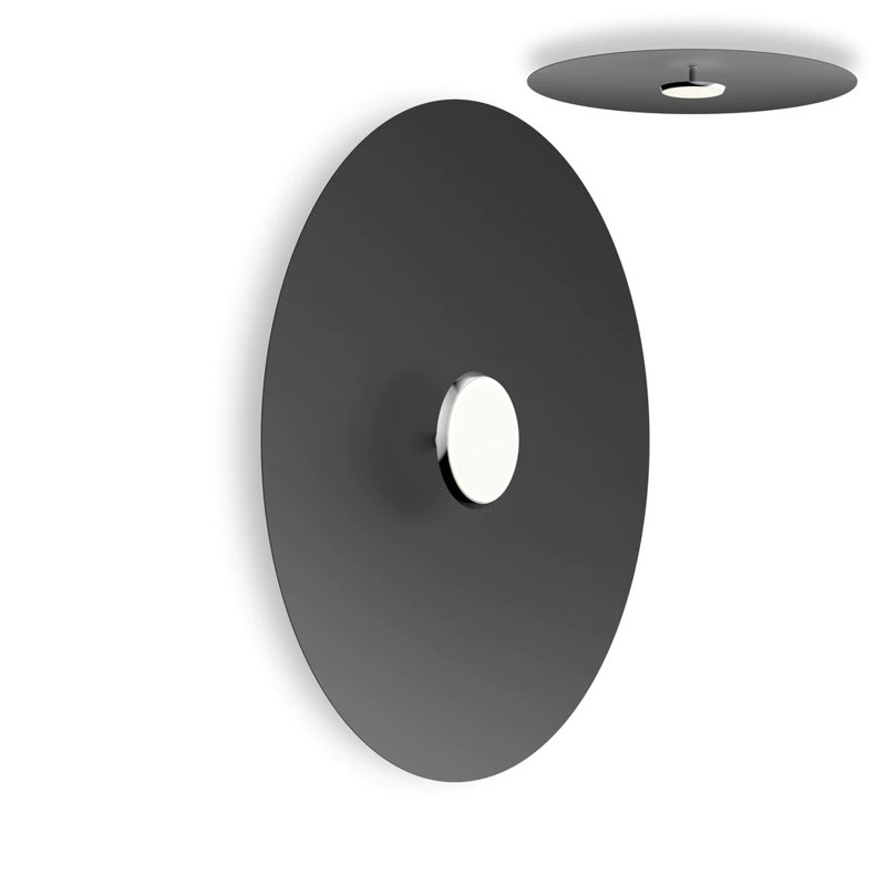 Sky Flush Dome, Black, 32" H x 32" W x 4" D, Polished Aluminum