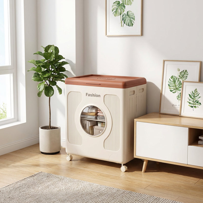 Rebrilliant Plastic Decorative Bin, Brown
