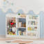 Bibliothèque à 3 niveaux pour enfants et rangement pour jouets, design Montessori pour un accès et une organisation faciles, blanc