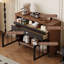 Buffet 43,31 "en bois d'hévéa massif brun-609141178