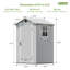 Remise de rangement en plastique l 4 pi x P 4 pi avec plancher, remise en résine avec fenêtre et porte verrouillable-101319716-97796520