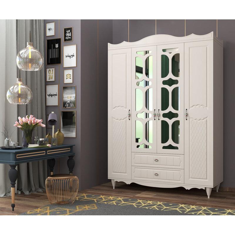 Vallejos 4 Door Manufactured Wood Wardrobe