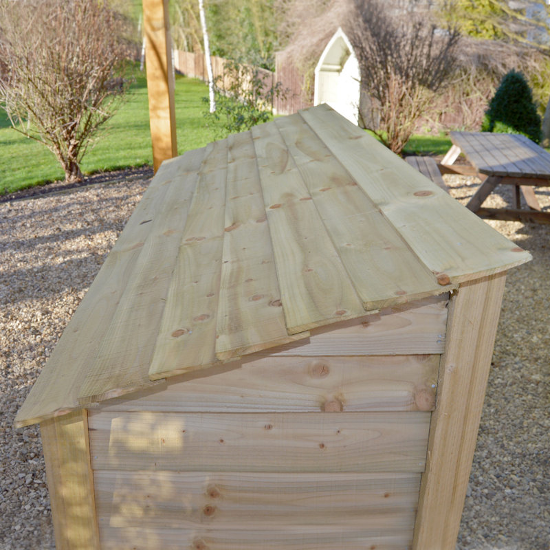 Tangier 150cm W x 74.5cm D Wood Log Store, Light Green