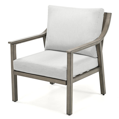 Chaise d'extérieur en aluminium avec coussins 1 pièce Nevim