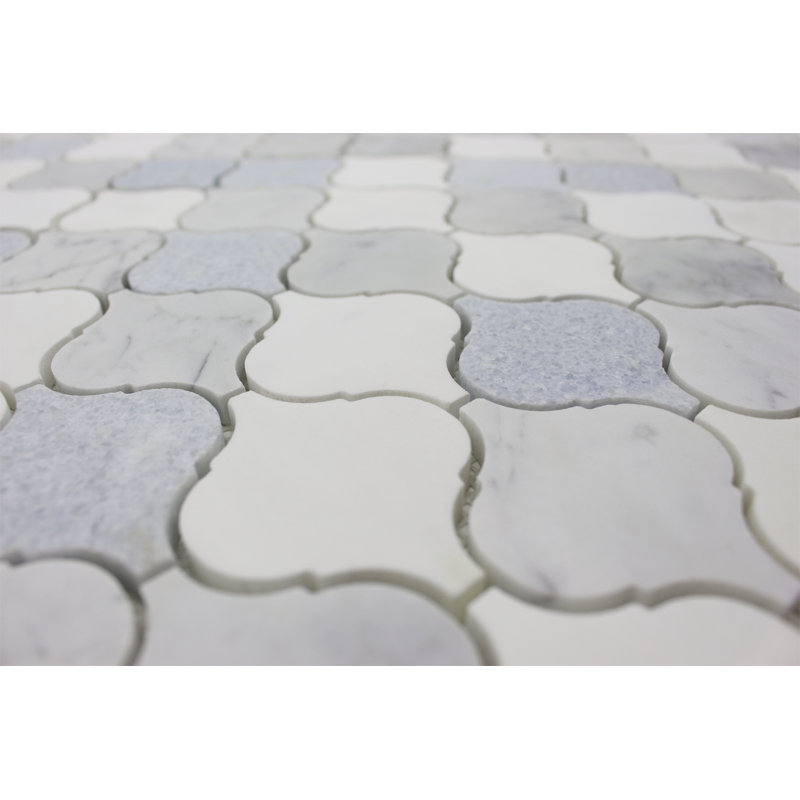Arabesque 12" x 12" Marble Mosaic Wall & Floor Tile