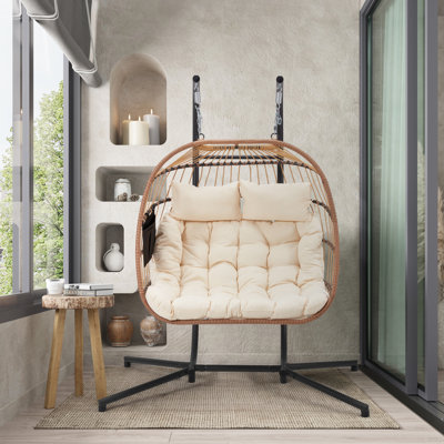 EROMMY 2 Person Swing Chair with Stand