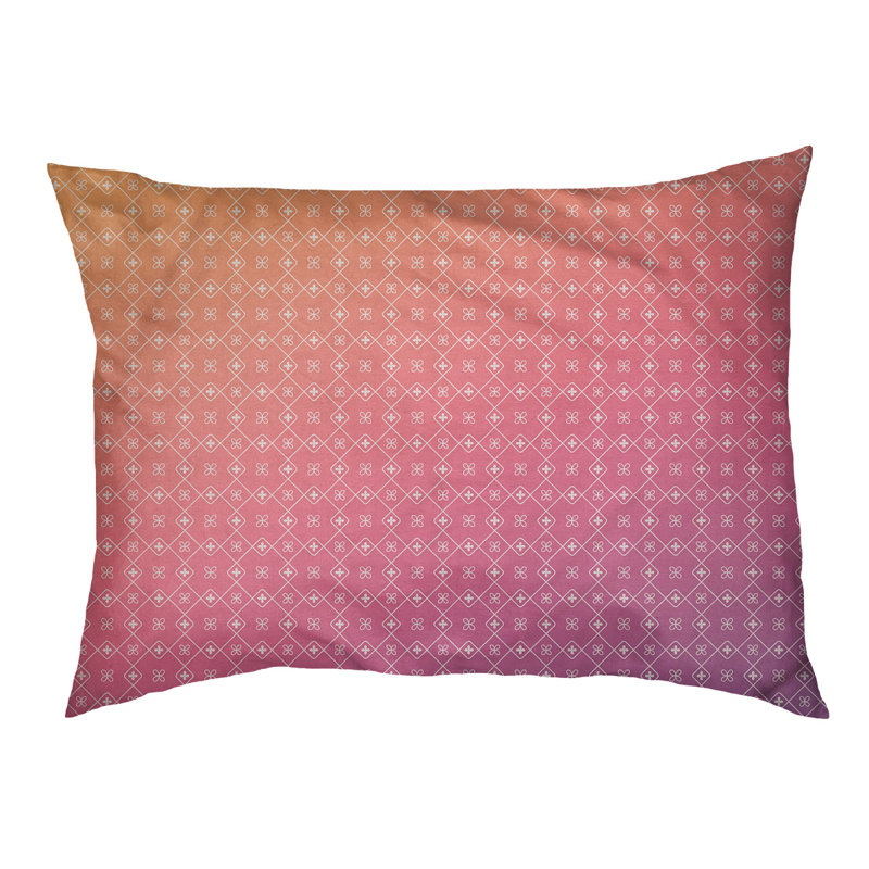 Coussin pour chien/classique à chariot Campion, Moyen (H 14 po x l 40 po x P 30 po), Rose / jaune / blanc