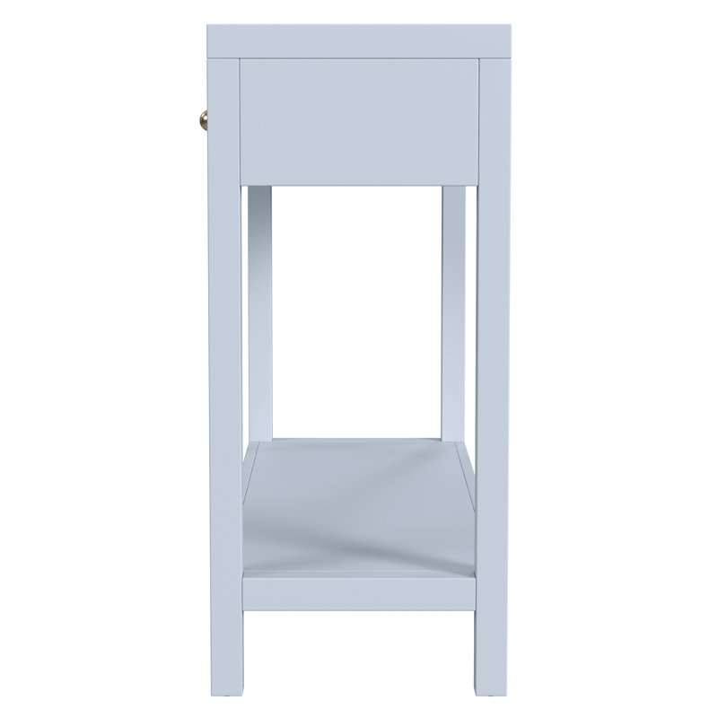 Nora 2 Drawer Console Table, Light Blue