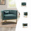 Fauteuil demi-tonneau en velours 31,1 po Rapicka