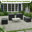 Ensemble de conversation pour patio 4 personnes en aluminium avec repose-pieds-120131444