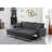 Colton 84.25" Dark Gray Woven Reversible Sleeper Sectional Sofa With Storage Chaise